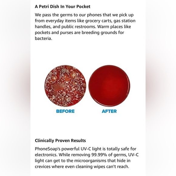 NIB PhoneSoap 3 UV Cell Phone Sanitizer & Dual Universal Cell Phone Charger Box - Picture 11 of 12